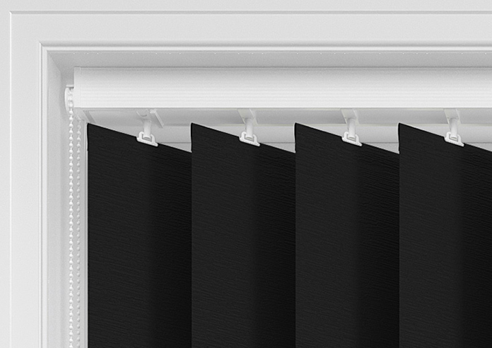 Toulouse (Blackout), Textured Black - Vertical Blind - Image 11